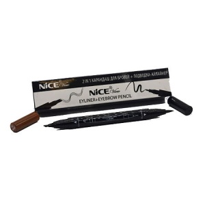 NV-802-2 Карандаш для бровей КОФЕЙНАЯ ДЫМКА (с 4-полосн.аппл+Подводка-фломастер)/6шт