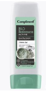Фотография  Compliment Biobotanica Active БАЛЬЗАМ-ГЛИНА 3в1 для кожи головы и волос. Глубокое детокс очищение от сликонов и укладывающих средств с термозащитой, 200мл арт.879410