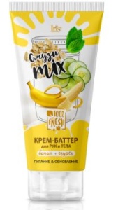 Фотография Iris Смузи mix • Крем-Баттер для рук и тела • Банан и Огурец • 180мл
