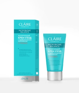 CLAIRE Microbiome Balance Крем-Уход МАТИРУЮЩИЙ для нормальной и комбинированной кожи, 50мл