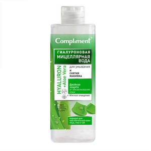 Compliment Мицеллярная вода д/умывания и снятия макияжа HYALURON+Aloe Vera, 500мл/6шт, арт. 641719