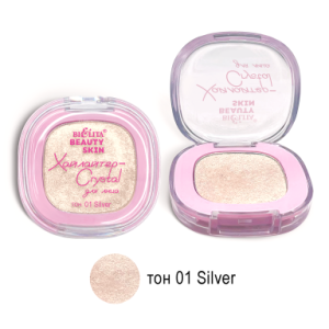 Фотография  БЕЛИТА Beauty Skin Хайлайтер-Crystal для лица, тон 01 silver, 3,7 г