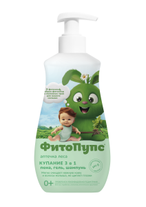 Фотография  Фитокосметик Фито Пупс Детский Гель "Купание 3 в1", 290мл Арт.8672 