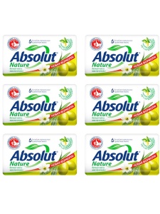 Фотография Абсолют Мыло • 90гр • Белый Чай и Масло Оливы Антибактериальный, комплект из 6 шт.