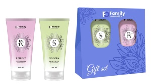 FAMILY COSMETICS Подарочный набор для женщин AURA (Крем для рук RETREAT 100мл+крем для рук SENSORY 1