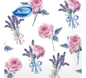 Фотография Лилия Салфетки • Очарование • 2х слойные • 33*33 • 20шт • №2425