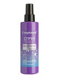 Фотография Compliment BLONDIE MANIA Спрей НЕЙТРАЛИЗАТОР ЖЕЛТИЗНЫ, 200мл • арт.643485