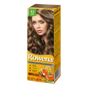 ROWENA Стойкая Крем-Краска для волос тон 8.0  Светло-Русый  (ОРАНЖЕВАЯ)