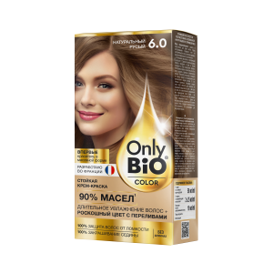 Арт.GB-8033 ФИТОКОСМЕТИК Стойкая крем-краска Only Bio COLOR Тон 6.0 Натуральный Русый, 115мл