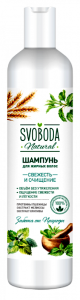 Фотография Свобода косметика Шампунь Svoboda Natural • для жирных волос • с экстрактами МЕЛИССЫ • КРАПИВЫ и протеином Пшеницы • 430мл • арт.1072677