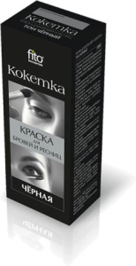 Фотография Фитокосметик Краска для бровей и ресниц • "Кокетка " тон ЧЁРНЫЙ 5г  • арт.1202