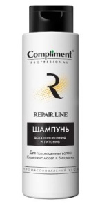 Фотография Compliment Professional Repair Line Шампунь для восстановления и питания поврежденных волос • 250мл. • арт.915182
