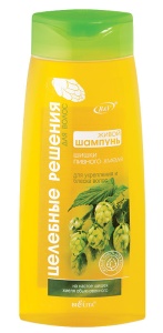 Фотография Белита Целебные решения • Живой Шампунь ШИШКИ ПИВНОГО ХМЕЛЯ для укрепления и блеска волос 480мл