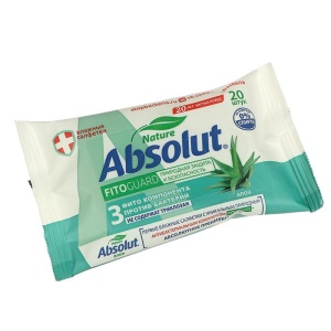 Фотография ПКК Весна Салфетки влажные гигиенические • Антибактериальные • Absolut Fito Guard • Алоэ • 20шт • Арт.2501