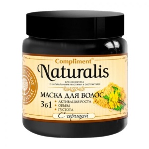 Фотография Compliment Naturalis Маска для волос с ГОРЧИЦЕЙ (активация роста-объем-густота) 500 мл • арт. 798368