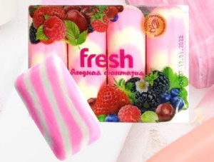 Фотография ЭФКО Косметик Крем-мыло FRESH 4х75гр • ЯГОДНАЯ ФАНТАЗИЯ • арт.80737