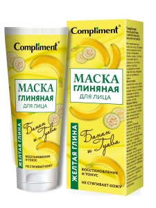 Фотография Compliment Маска для лица с желтой глиной, бананом и гуавой, 80мл • арт.911573