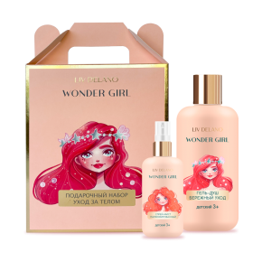 LIV DELANO SUPERFOOD Подарочный набор  УХОД за ТЕЛОМ (Гель-душ БЕРЕЖНЫЙ УХОД детский, 300 мл+ Спрей-