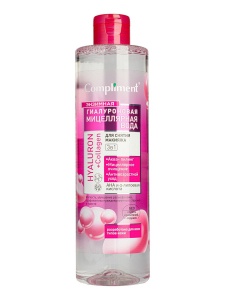 Compliment Энзимная гиалуроновая мицеллярная вода д/ снятия макияжа 3 в 1 HYALURON+Collagen,500мл Ар