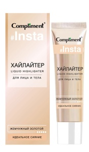 Фотография Compliment Хайлайтер для лица и тела ЖЕМЧУЖНЫЙ ЗОЛОТОЙ, 35мл • арт.644062