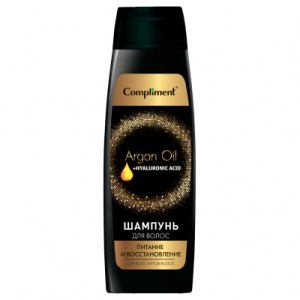 Фотография Compliment Шампунь для Питания и Восстановления волос • Argan Oil + Hyaluronic Acid • 400мл • арт.917186