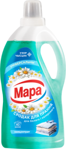 Фотография СОНЦА МАРА • УЗОР ЧЫСЦIНI • Жидкое средство для стирки • 2л • Для белого и цветного белья • Универсальное