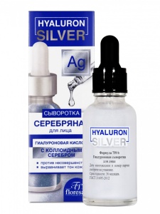 Флоресан Hyaluron Gold Гиалуроновая Сыворотка для лица с КОЛЛОИДНЫМ СЕРЕБОМ, 30мл арт.Ф-759b