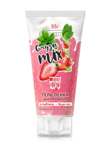 Iris СМУЗИ mix Гель-Пенка для умывания КЛУБНИКА и БАЗИЛИК, 170г