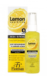 Флоресан Sparkling Lemon Аква-Флюид Гиалуроновый для увлажнения и сияния кожи, 75мл арт.Ф-351