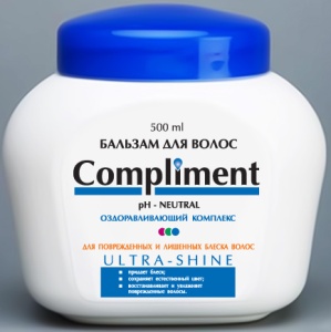 Фотография Compliment Бальзам для лишенных блеска волос ULTRA-SHINE 500 мл. • арт.6547