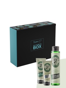 Фотография Белита-М Набор косметики • Beauty Box Hisskin • Мужской Парфюмированный • Гель-Шампунь для волос и тела в 2-в-1 300мл +Крем для рук 60гр +Гель-Антистресс после бритья 60гр