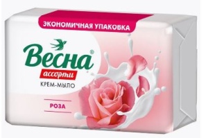 Фотография ПКК Весна Ассорти Крем-Мыло • Туалетное твердое 300гр • Роза • арт.6220