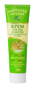 Фотография Iris Народная аптека • Крем для рук • и ногтей с МАСЛОМ ПРОРОСТКОВ ПШЕНИЦЫ • 100мл