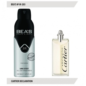Фотография Beas Парфюмированный дезодорант • M203 •  Для мужчин • Cartier Declaration • For Man • 200мл