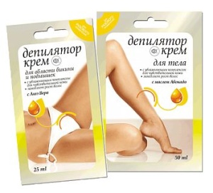 ФИТОКОСМЕТИК Крем-депилятор с экстрактом Алое для области бикини и подмышек  для чувствительной кожи