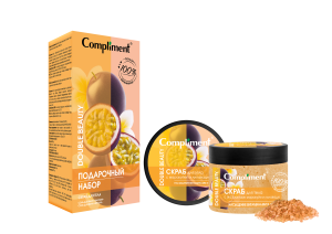 Compliment ПН №1830 DOUBLE BEAUTY Насыщение витаминами и Детокс (Скраб д/тела 400 мл+Соль д/ванны Не