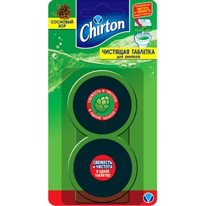 Фотография Chirton Чистящие таблетки для унитаза • 2х50гр • Сосновый бор
