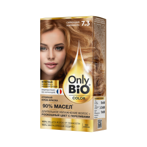 Фотография Фитокосметик Стойкая Крем-Краска • Only Bio COLOR • Тон 7.3 Сияющая Карамель • 115мл • арт.GB-8035