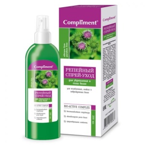 Фотография Compliment Репейная серия Спрей-уход Репейный для волос для укрепления и силы волос 200 мл • арт.796067