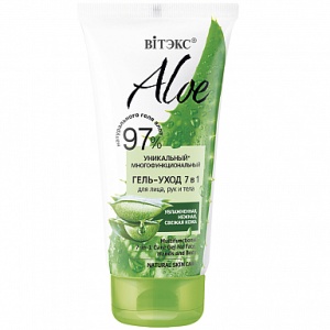 Фотография Витекс ALOE 97% • Многофункциональный Гель-уход 7в1 для лица, рук и тела 150мл, код 38 10