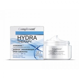 Фотография Compliment HYDRA THERAPY Крем-сыворотка для лица дневная увлажняющая, 50мл • арт.875696