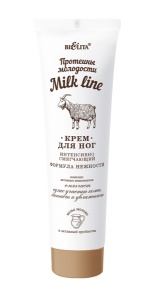 Фотография Белита Milk Line • Крем интенсивно смягчающий ДЛЯ НОГ Формула нежности Протеины молодости • 100мл