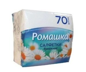 Фотография Лилия Салфетки Ромашки • Белые 1 Слойные • 70шт • №2232