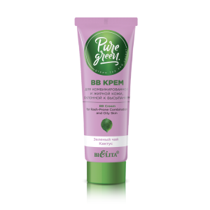 БЕЛИТА PURE GREEN ВВ-КРЕМ для комбинированной и жирной кожи, склонной к высыпаниям, 30 мл туба/25шт