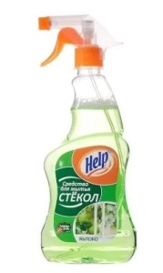 HELP для мытья стекол и зеркал (с курком) 750мл Яблоко