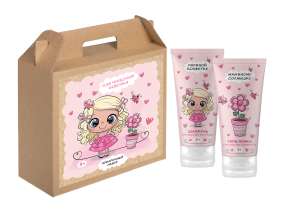 FAMILY COSMETICS Набор ДЛЯ ЧУДЕСНОЙ ДЕВОЧКИ (Шампунь для весёлых кудряшек 150мл+ Гель-пенка для весё
