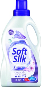 Фотография Romax Жидкое средство для стирки • Soft Silk • White • Для Белого белья• 1,5кг