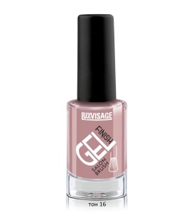 LUX visage ЛАК д/ногтей GEL finish тон 16 (тёмно-бежевый)/9г/6шт, арт.К224