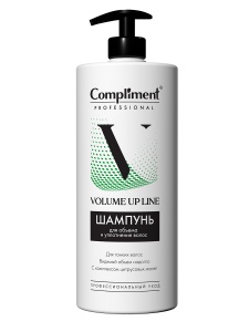 Фотография Compliment PROFESSIONAL VOLUME UP LINE Шампунь Мицеллярный для ОБЪЁМА и УПЛОТНЕНИЯ волос,1000мл • арт.913447