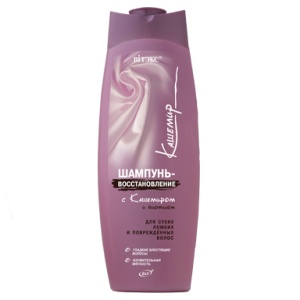 Фотография Витекс Кашемир Шампунь-ВОССТАНОВЛЕНИЕ с кашемиром и биотином для сухих, ломких и поврежденных волос, 500мл НД, код 01 32